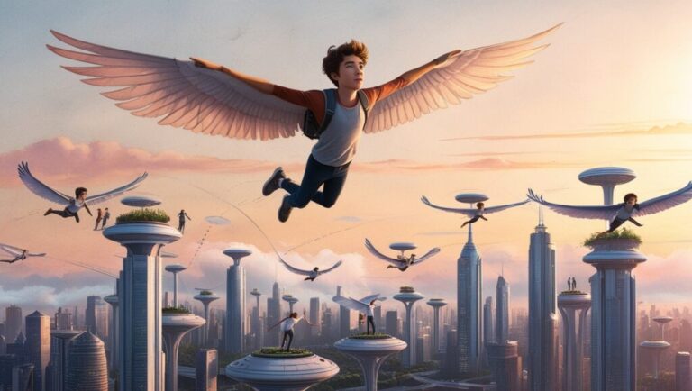What If Humans Had Wings and Could Fly Naturally?