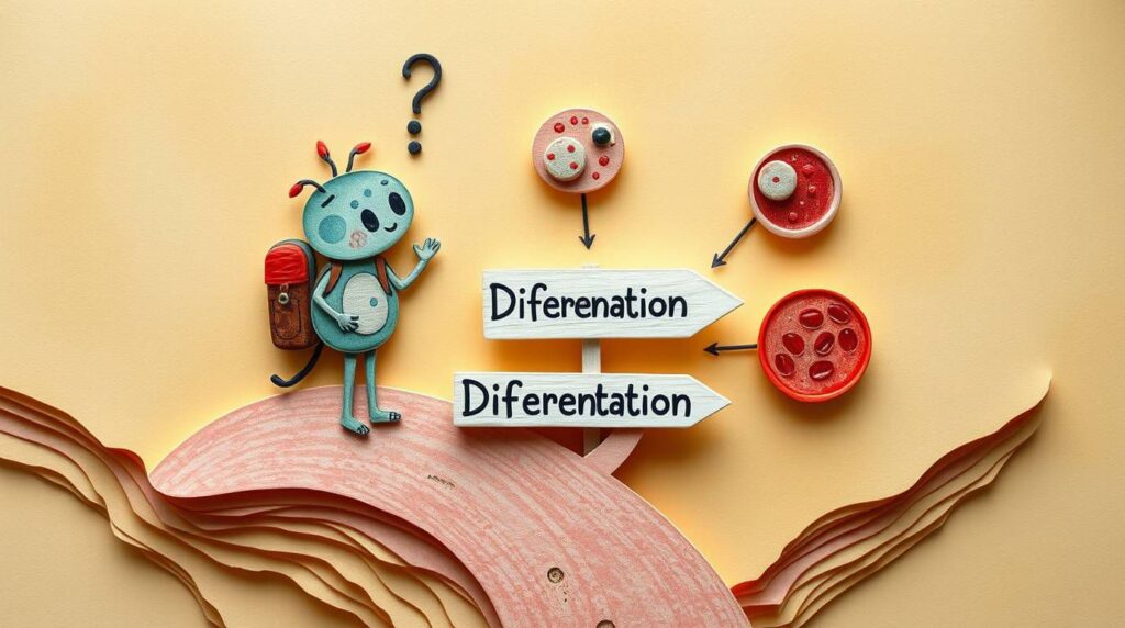 How do stem cells differentiate into specific cells?