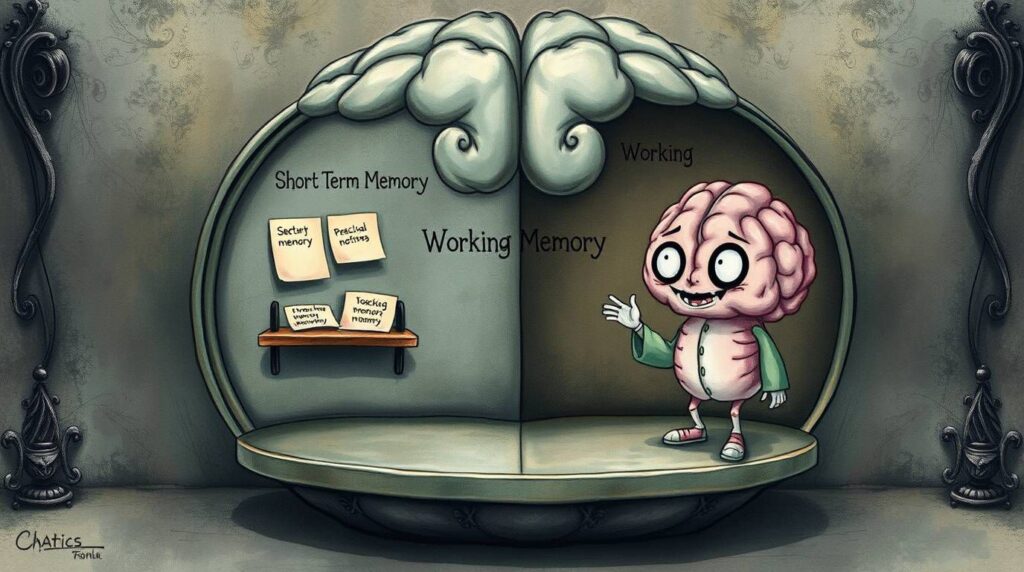 How does working memory differ from short-term memory?
