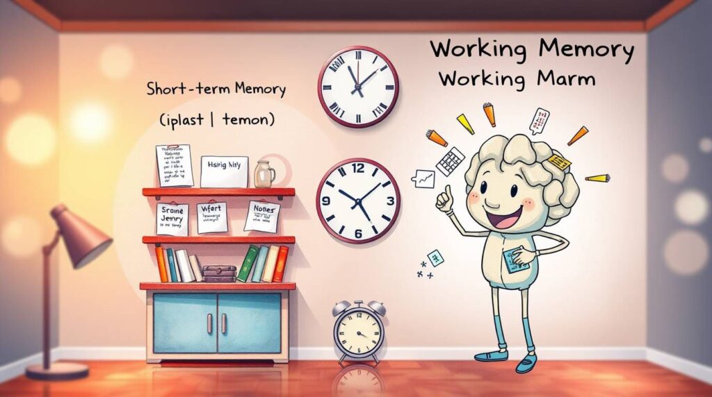 How does working memory differ from short-term memory?
